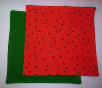 Adorable watermelon Print Reusable cloth napkins un-paper towels, set of 5 different prints