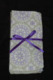 Gray & Purple print 8x8 - wipes, family cloth, napkin, unpaper towels, toilet paper