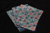 Starfish Print Reusable cloth napkins, set of 4