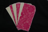 Bright Pink/Cream Flower & Paisley Print double layer 8x8 - wipes, family cloth, napkin, unpaper towels, toilet paper