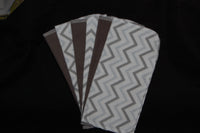 Gray & White Chevron Print double layer 8x8 - wipes, family cloth, napkin, unpaper towels, toilet paper