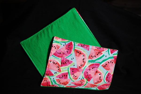 Watermelon Print Reusable cloth napkins, set of 4