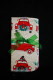 Red Truck Print single layer 10x10 - wipes, family cloth, napkin, unpaper towels, toilet paper