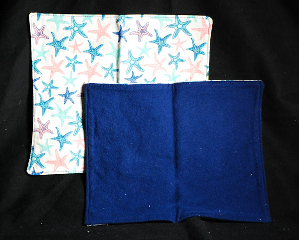 Starfish Print Reusable cloth napkins, set of 4