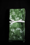Dark Green Speckled Print Reusable cloth napkins, set of 4