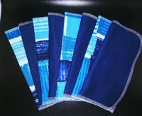 Blue squares print double layer 8x8 - wipes, family cloth, napkin, unpaper towels, toilet paper