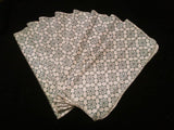 Turquoise Kaleidoscope Print single layer 11 x 12 - wipes, family cloth, napkin, unpaper towels, toilet paper
