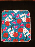 Cookies & Milk Print single layer 11 x 12 - wipes, family cloth, napkin, unpaper towels, toilet paper