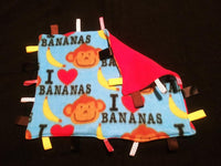 Monkey Lovey blanket with tags