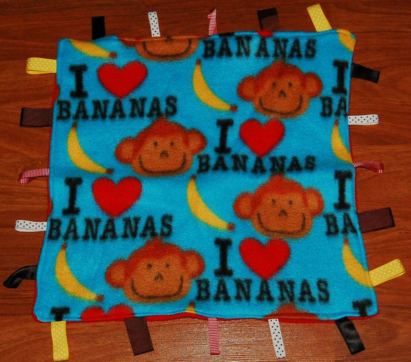 Monkey Lovey blanket with tags