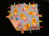 Bath time Pink Duck Lovey blanket with tags