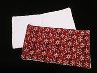 Snowflake on Red set of 6 Un Paper towels